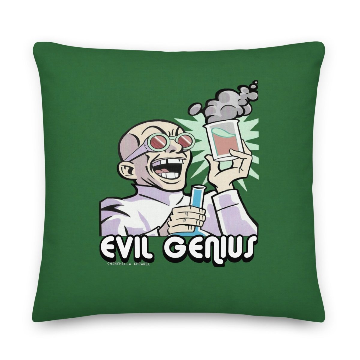 Evil Genius Premium Pillow (Green) - Chinchilla Choons